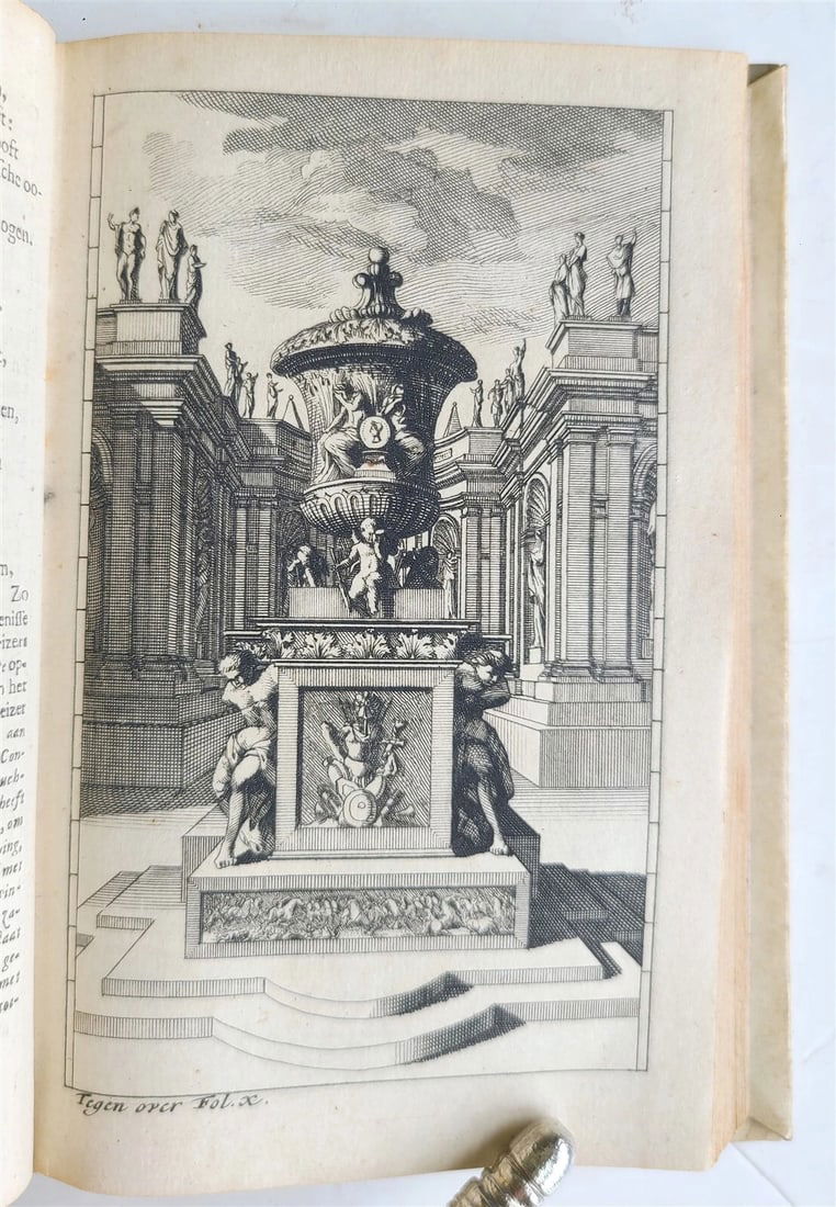 1695 NETHERLANDS NUMISMATICS antique VELLUM BINDING ILLUSTRATED - 9