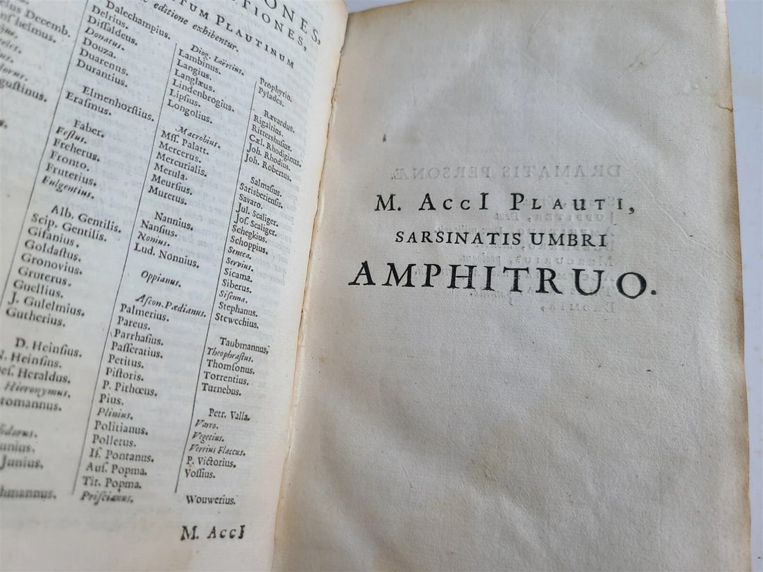 1684 PLAUTUS COMOEDIAE antique VELLUM BINDING - 5
