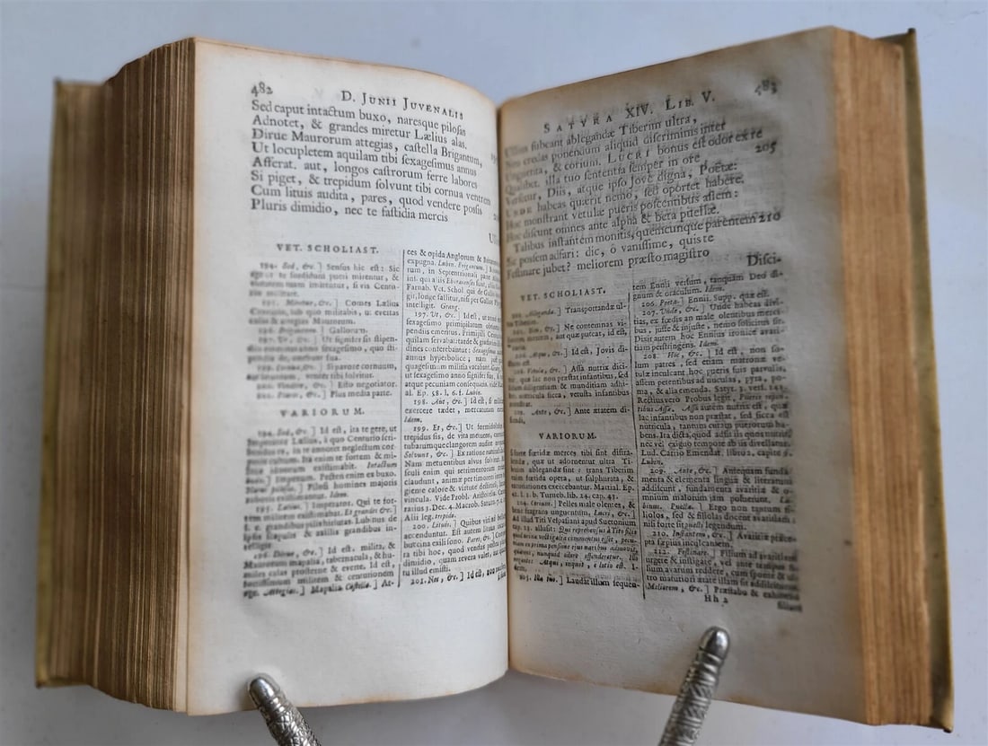 1684 JUVENALIS & PERSIUS SATIRAE antique VELLUM BINDING - 5
