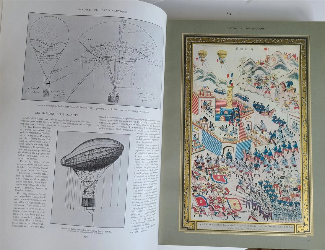 1942 HISTOIRE DE L'AERONAUTOQIE by DOLLFUS & BOUCHE ILLUSTRATED MASSIVE FOLIO - 7