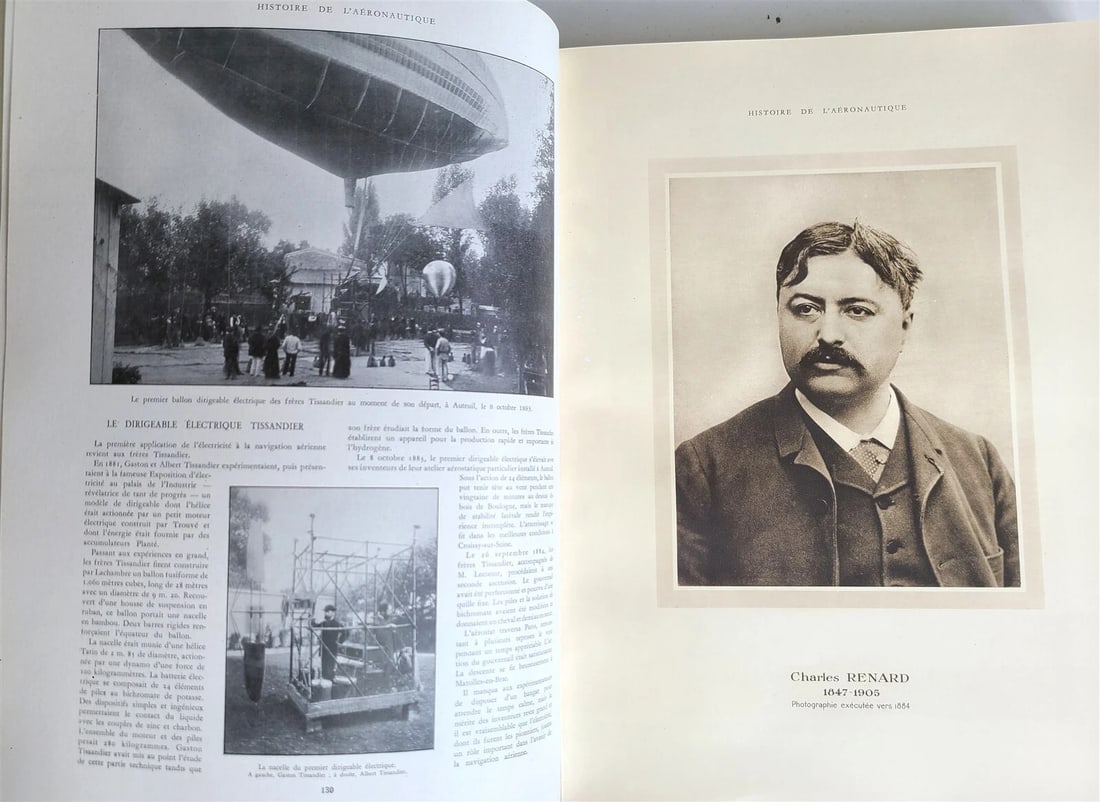 1942 HISTOIRE DE L'AERONAUTOQIE by DOLLFUS & BOUCHE ILLUSTRATED MASSIVE FOLIO - 8