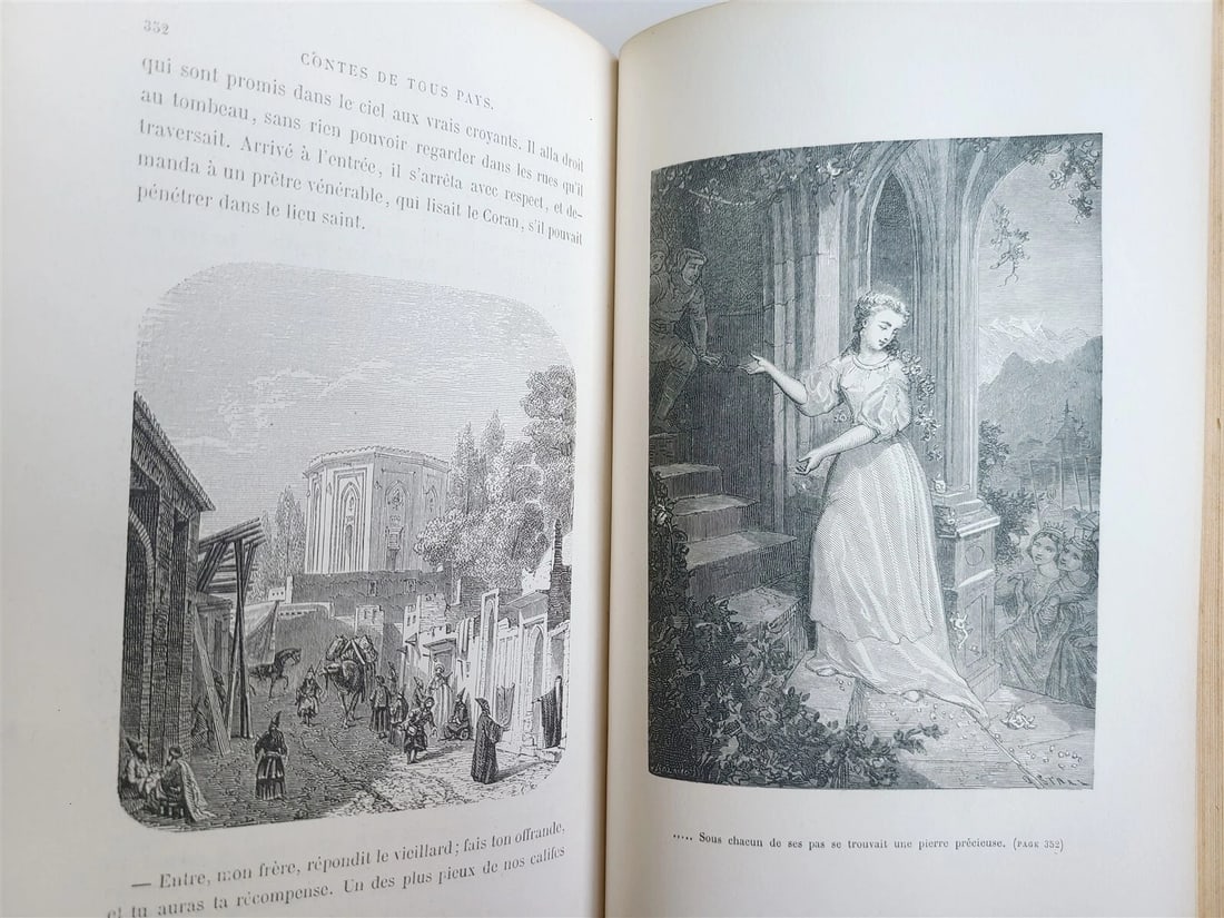 CONTES de TOUS PAYS par EMILE CHASLES antique ILLUSTRATED - 7