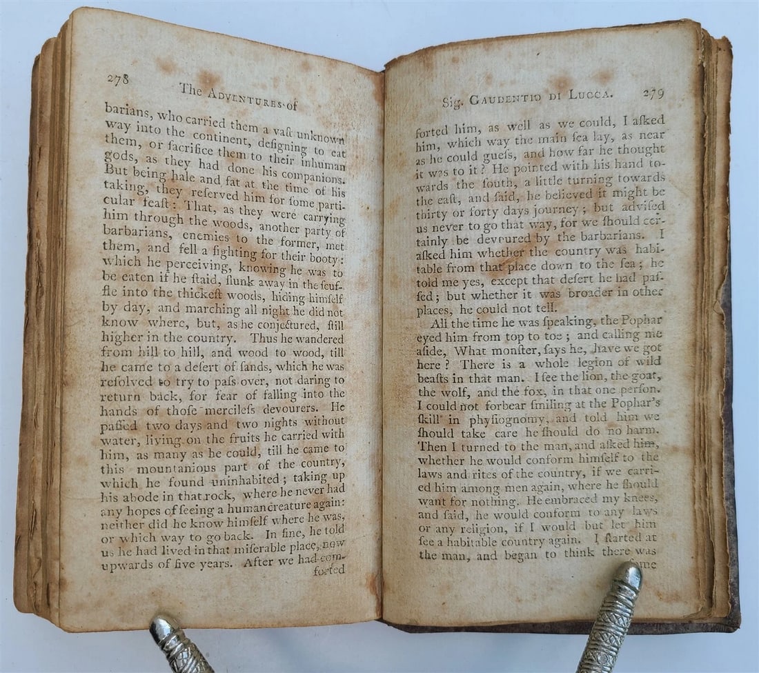1799 ADVENTURES of Gaudentio di LUCCA in AFRICA antique AMERICANA Philadelphia - 4