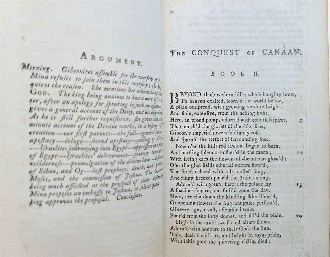 1785 CONQUEST OF CANAAN by TIMOTHY DWIGHT antique AMERICANA HARTFORD - 4