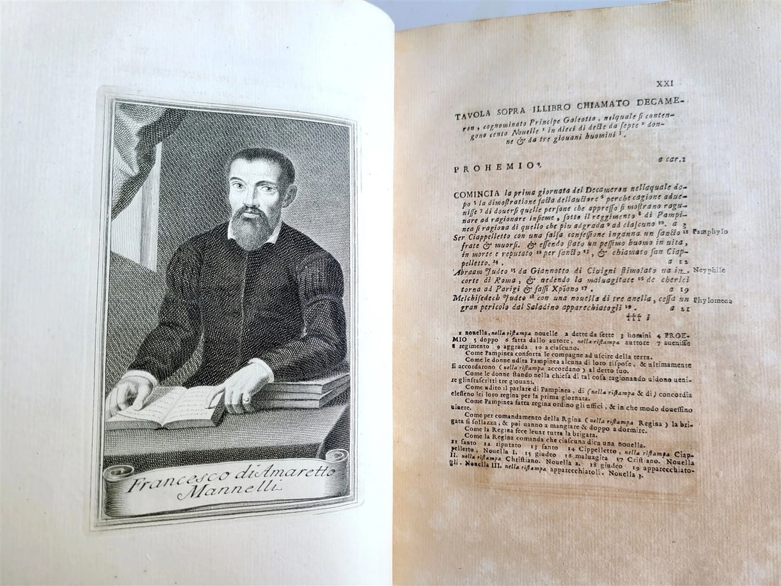 1761 BOCCACCIO IL DECAMERON antique in ITALIAN - 3