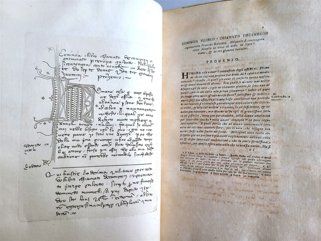 1761 BOCCACCIO IL DECAMERON antique in ITALIAN - 4