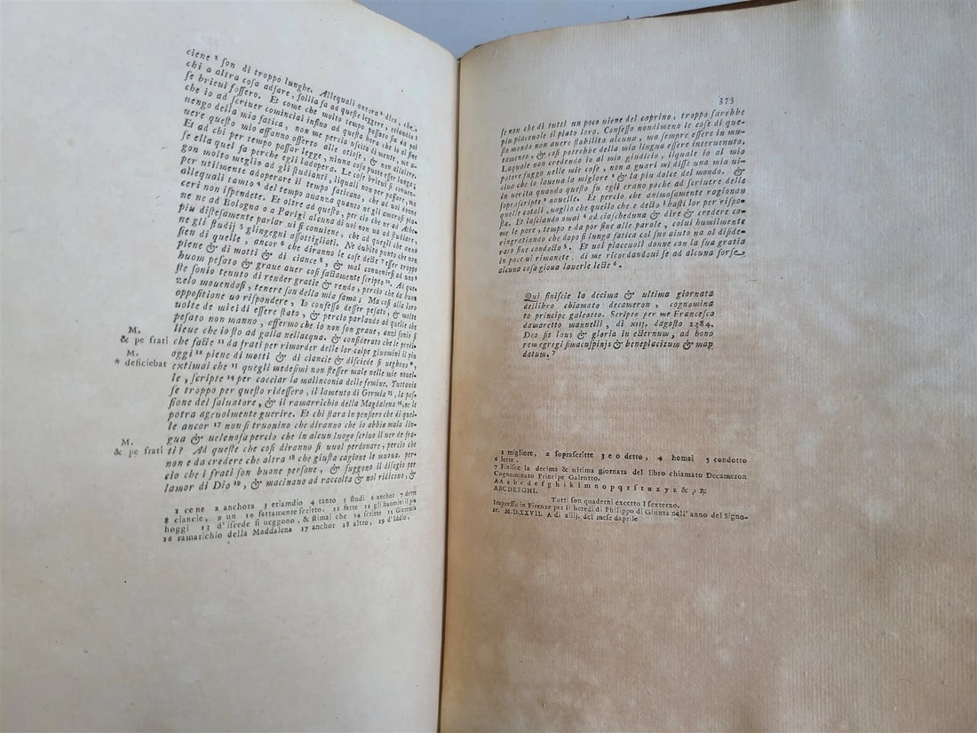 1761 BOCCACCIO IL DECAMERON antique in ITALIAN - 6