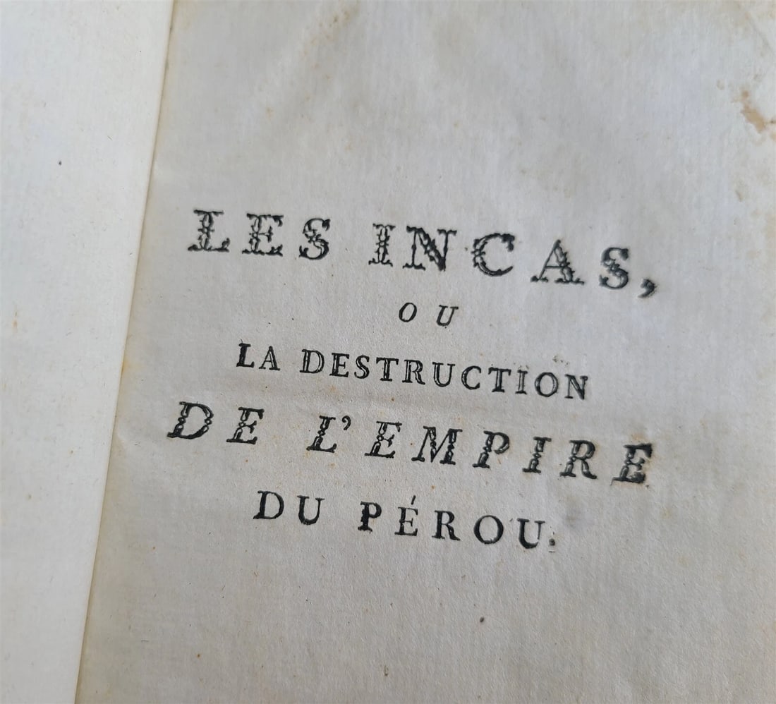 1777 PERU HISTORY 2 VOLUMES antique Les incas destruction de l'empire du Perou - 3