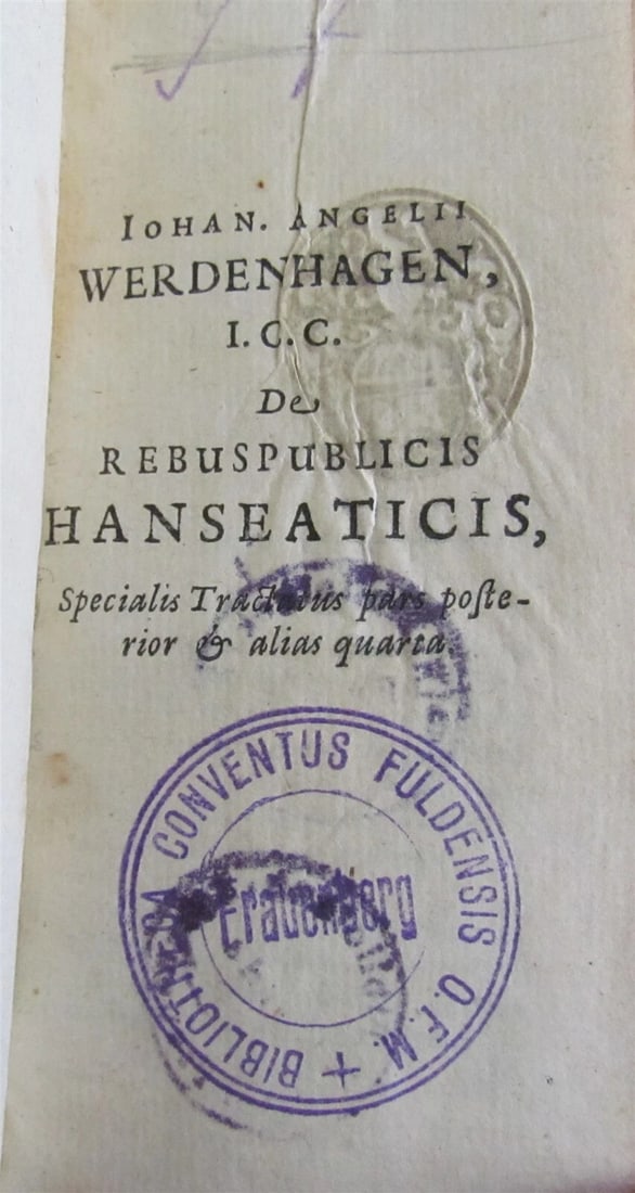 1631 HISTORY of HANSEATIC CITIES 4 VOLUMES by Angelus Marianus antique - 4