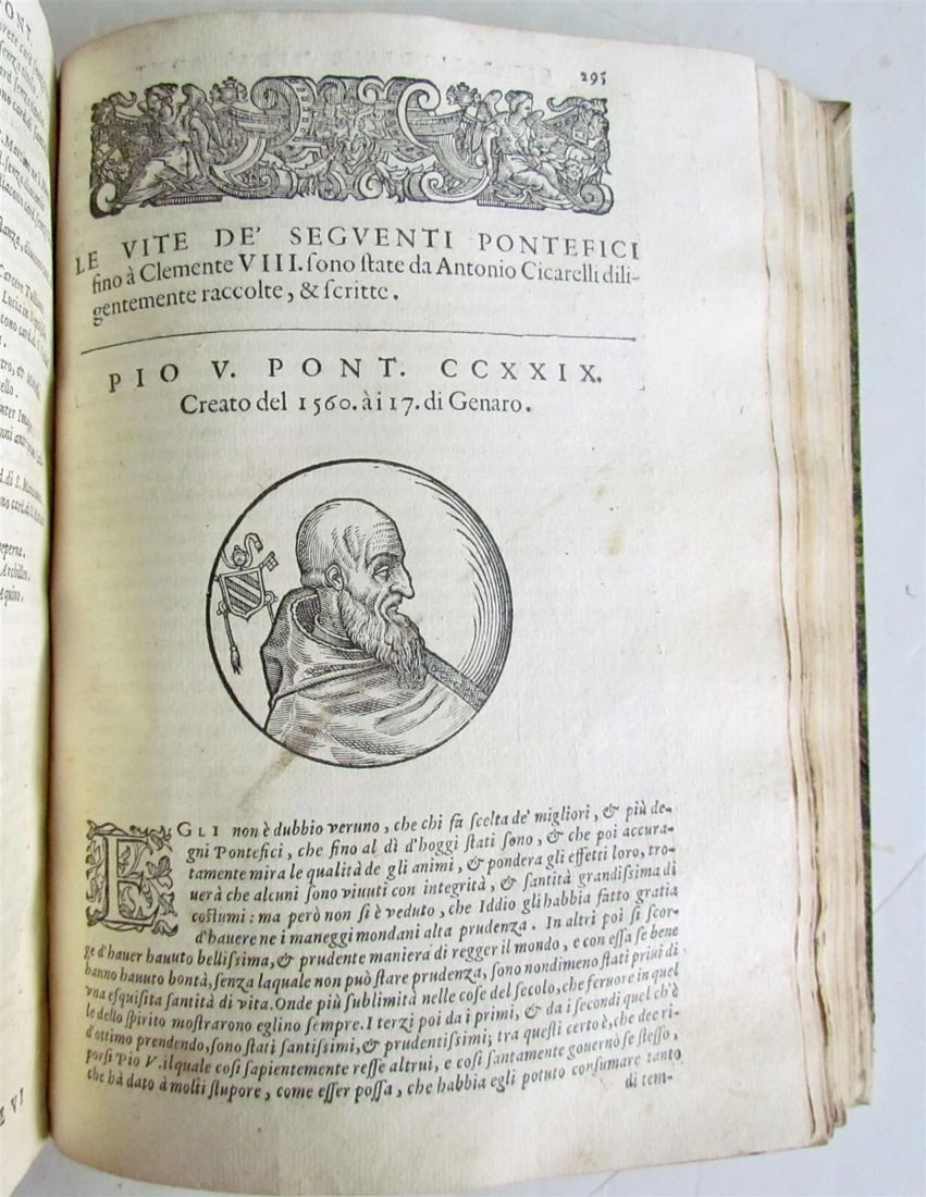 1600 BARTOLOMEO PLATINA LIVES of POPES antique 16th CENTURY ILLUSTRATED - 11