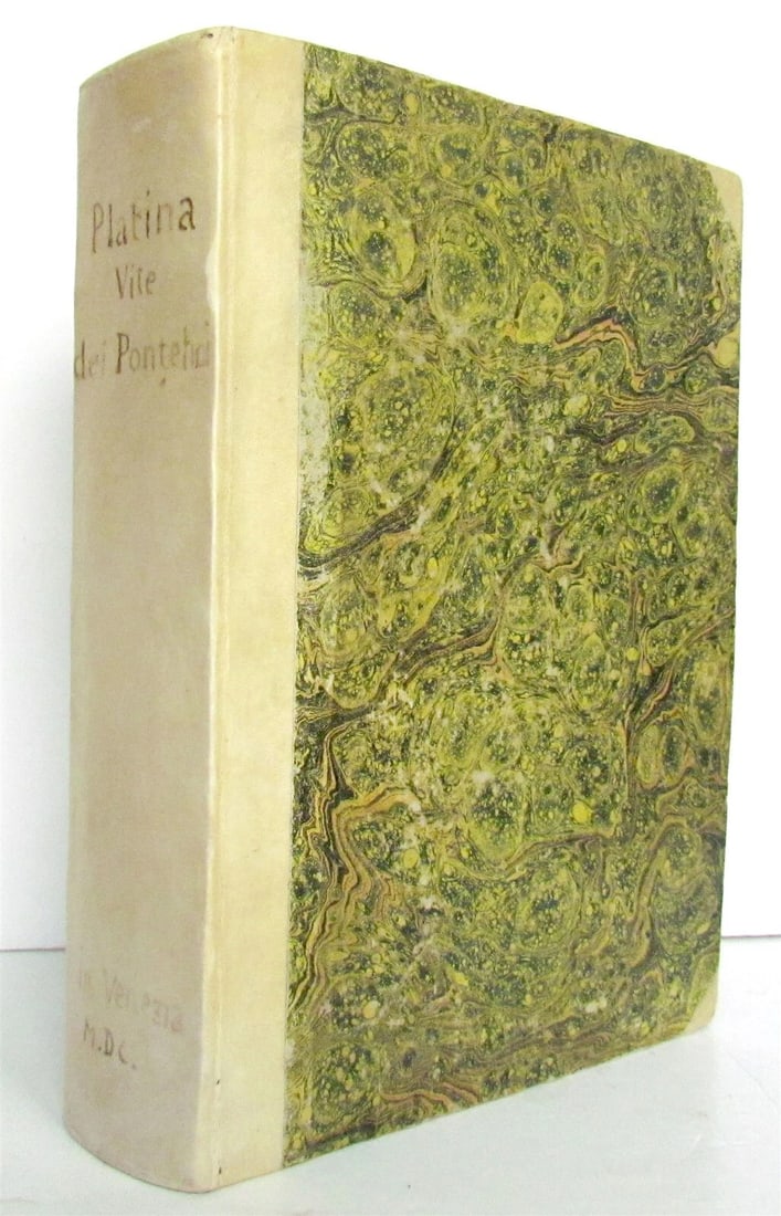 1600 BARTOLOMEO PLATINA LIVES of POPES antique 16th CENTURY ILLUSTRATED - 2