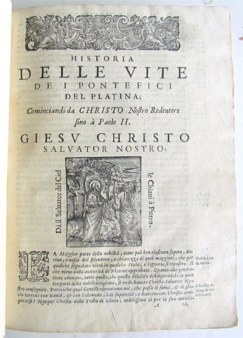 1600 BARTOLOMEO PLATINA LIVES of POPES antique 16th CENTURY ILLUSTRATED - 7