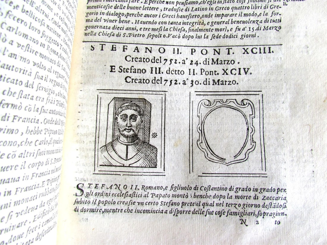 1643 BARTOLOMEO PLATINA LIVES of POPES antique 17th CENTURY ILLUSTRATED - 9