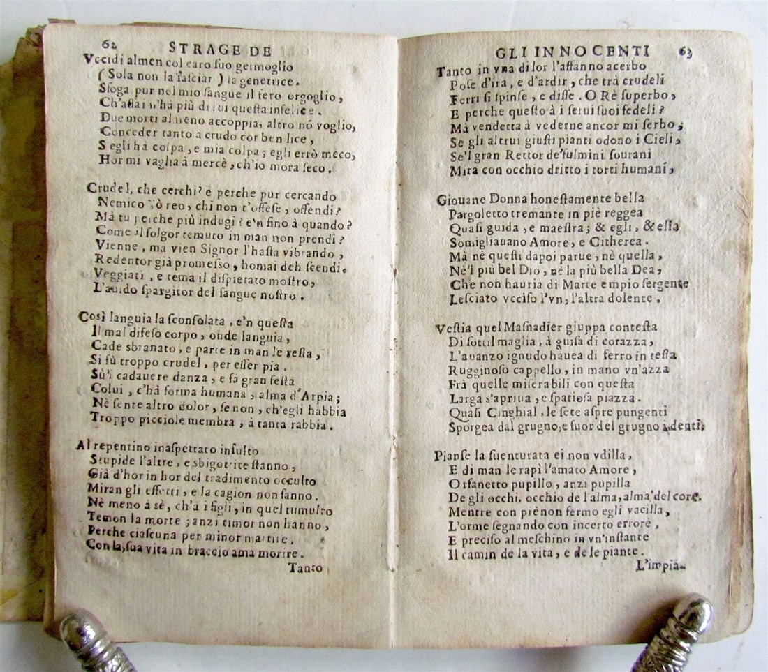 1630s LA STRAGE DE GL'INNOCENTI DEL CAVALIER MARINO antique VELLUM in ITALIAN - 5