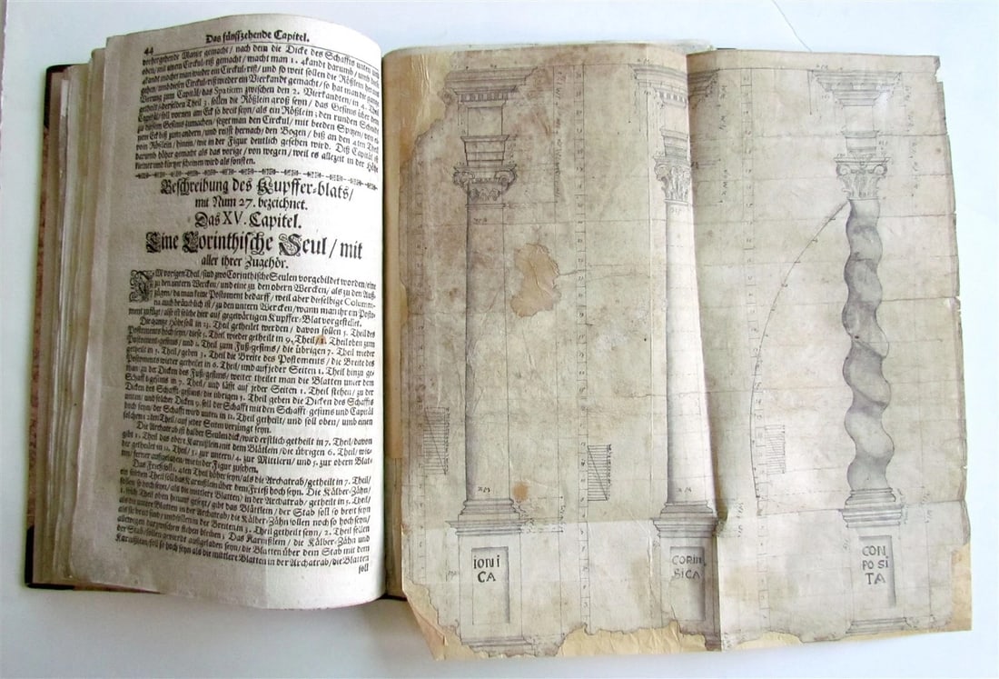 1672 ARCHITECTURE Georg Caspar ERASMUS antique ILLUSTRATED Seulen-Buch GERMAN - 11