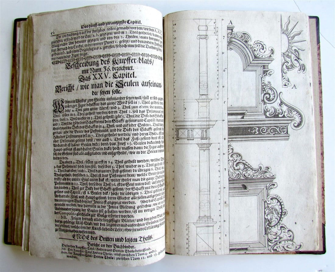 1672 ARCHITECTURE Georg Caspar ERASMUS antique ILLUSTRATED Seulen-Buch GERMAN - 12