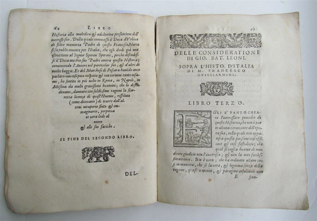 1583 ITALIAN HISTORY by LEONI Giovanni Battista antique 16th CENTURY - 5