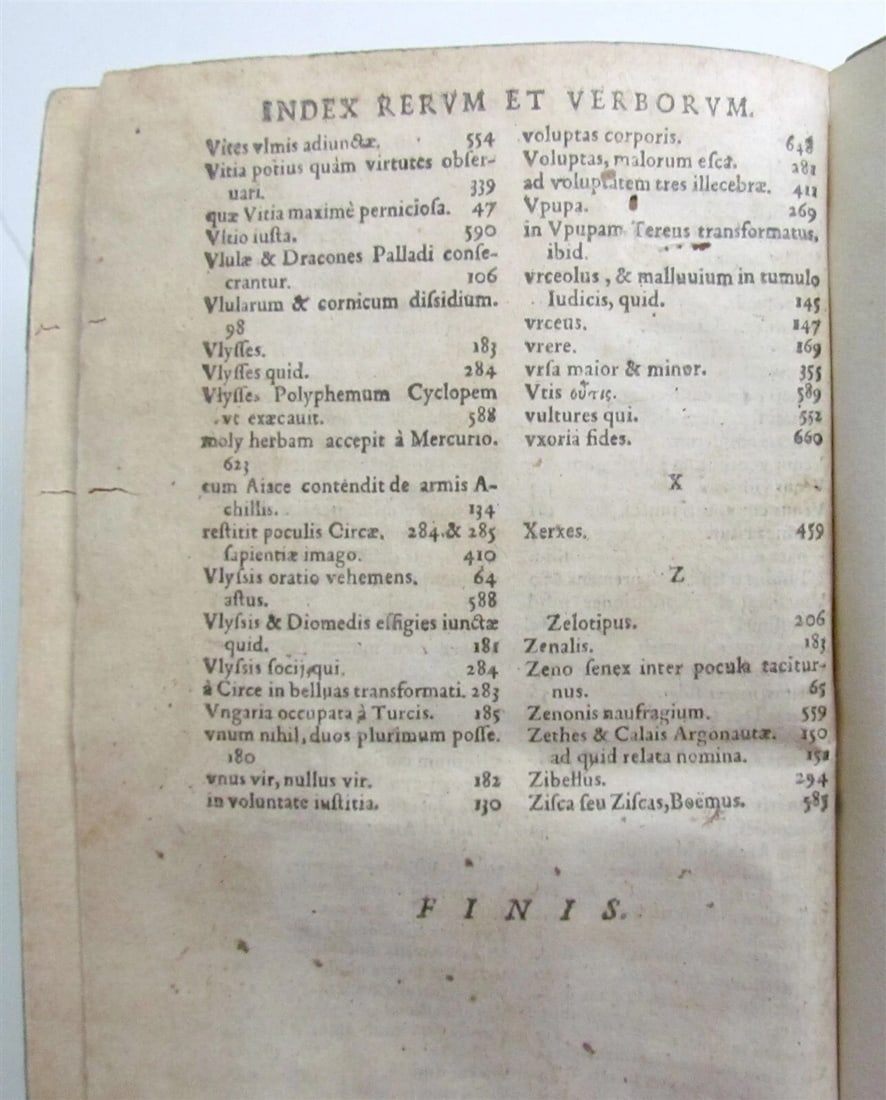 1614 ILLUSTRATED EMBLEMATA BOOK by Andrew ALCIATI VELLUM SPINE antique - 3