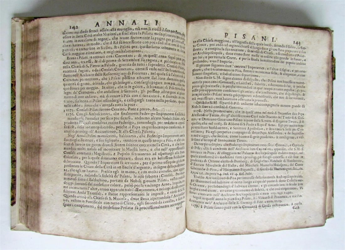 1682 HISTORY of PISA antique MEMORIE ISTORICHE DELLA CITTA DI PISA 17th CENTURY - 4