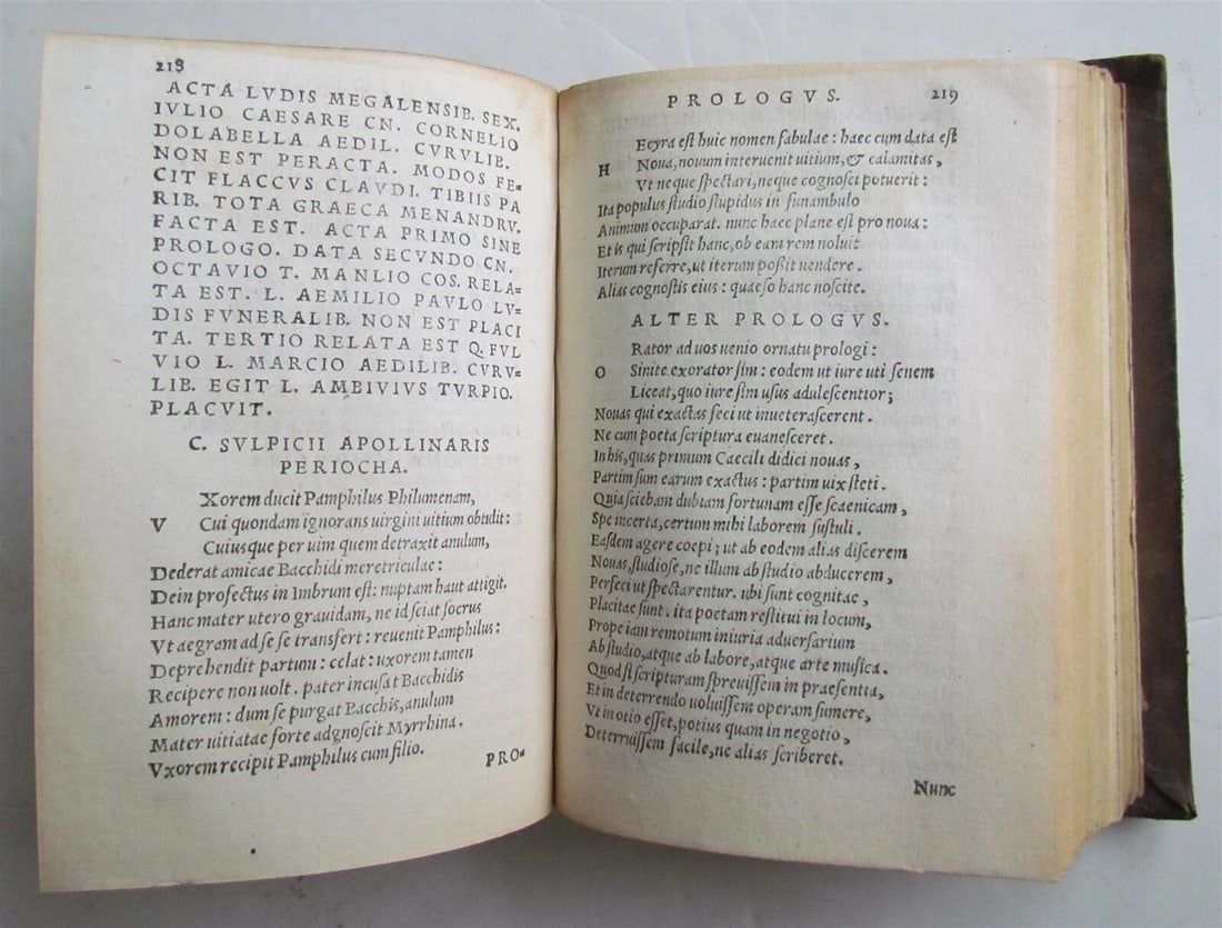 1565 TERENCE COMEDIES POETRY antique P. Terentius Afer 16th century - 7