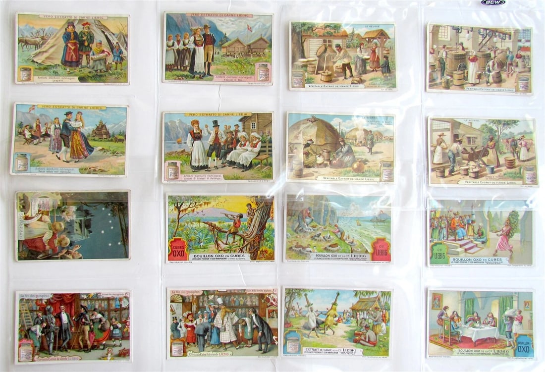 LIEBIG COMPANY 131 TRADE CARDS COLLECTION antique - 8