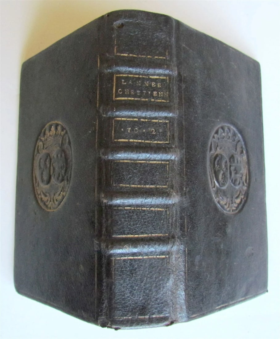 1688 L'ANNEE CHRETIENNE MASSES in FRENCH & LATIN ANTIQUE ARMORIAL BINDING vol.II - 3
