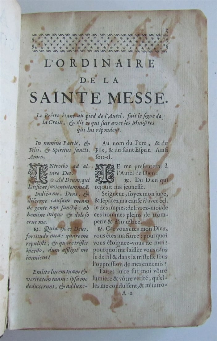 1688 L'ANNEE CHRETIENNE MASSES in FRENCH & LATIN ANTIQUE ARMORIAL BINDING vol.II - 8