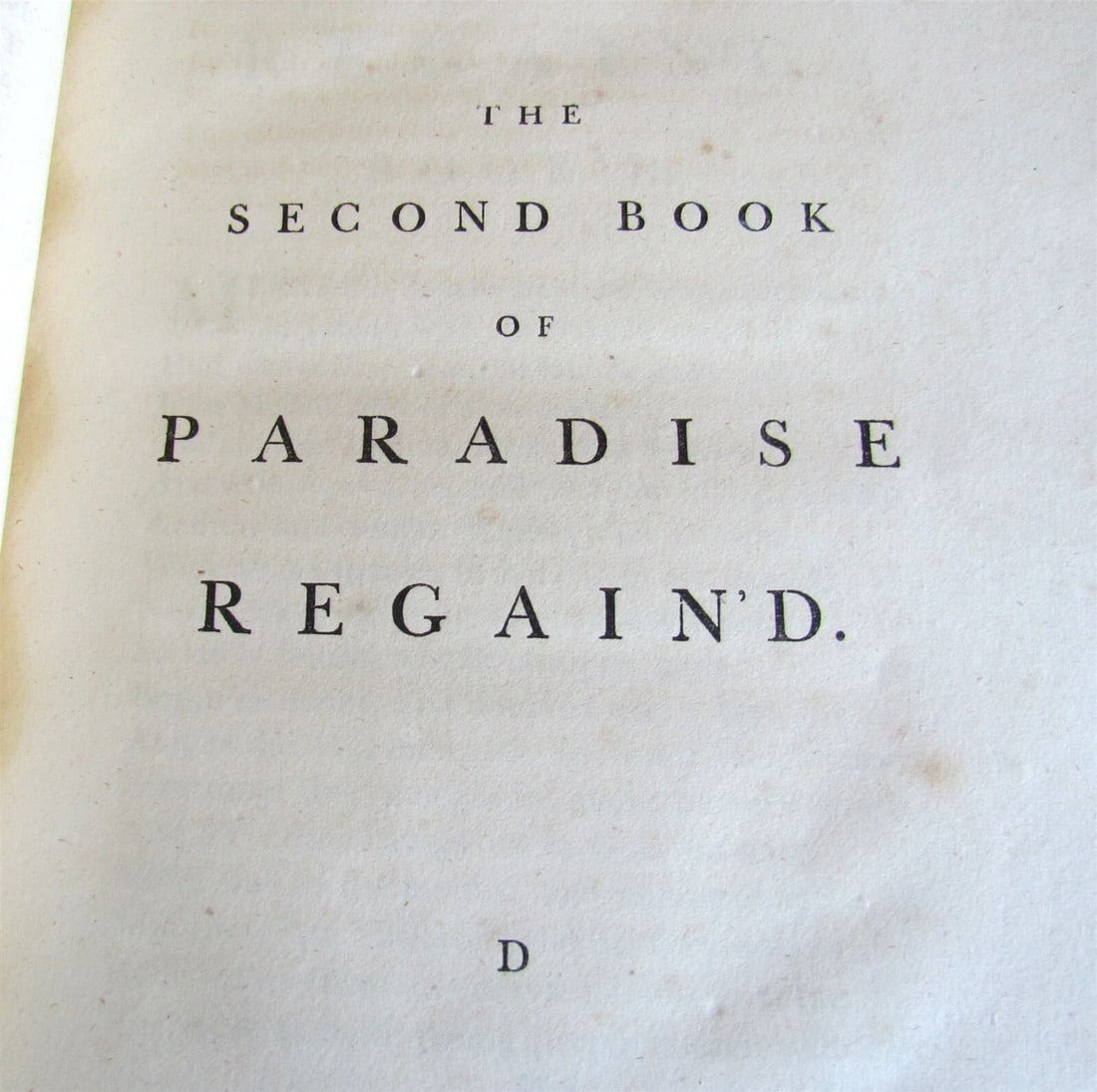 1759 JOHN MILTON 2 VOL. Paradise Lost & Paradise Regain'd Baskerville ANTIQUE - 5