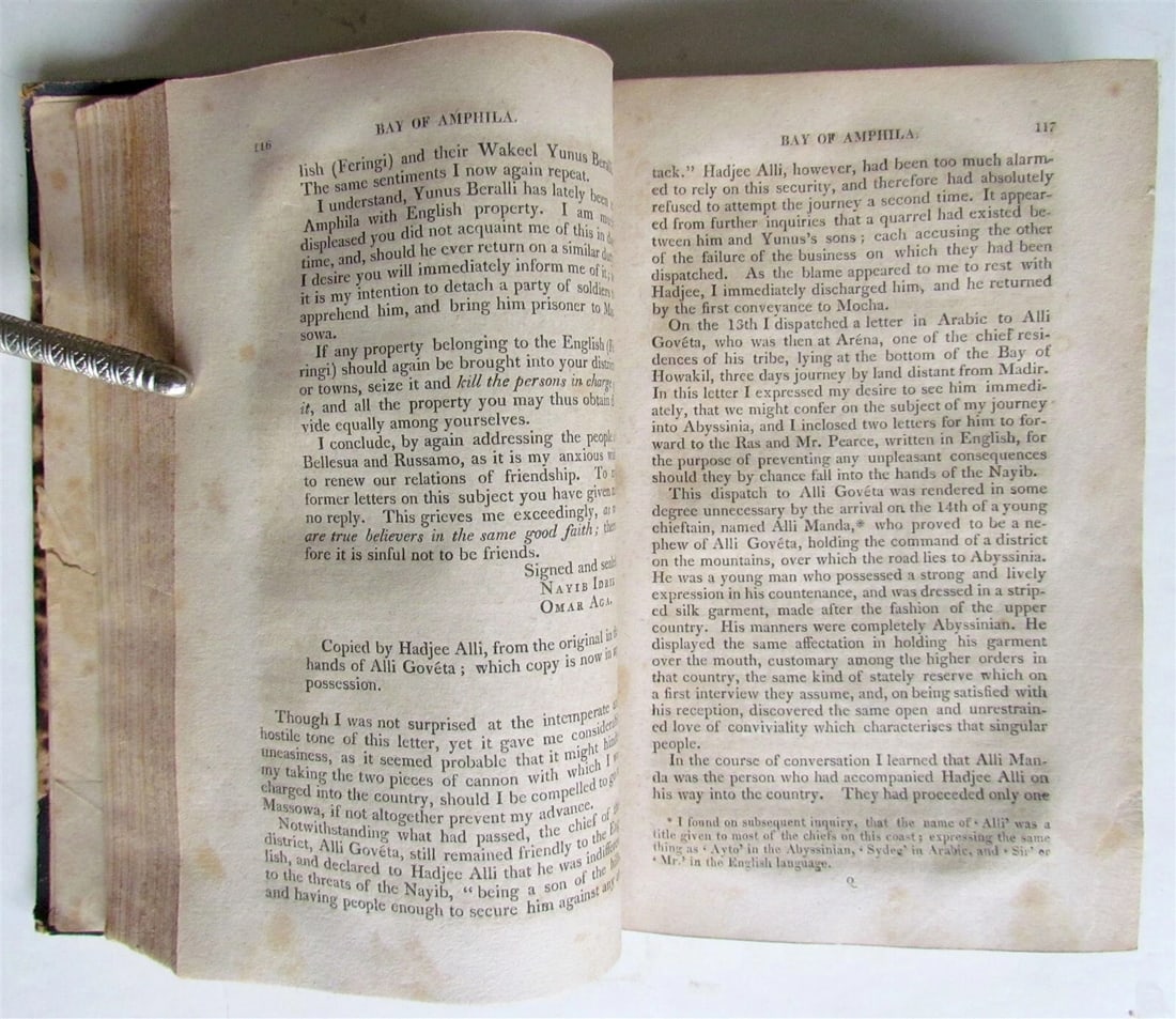 1816 VOYAGE TO ABYSSINIA by HENRY SALT w/ MAP antique 1st AMERICAN EDITION rare - 3