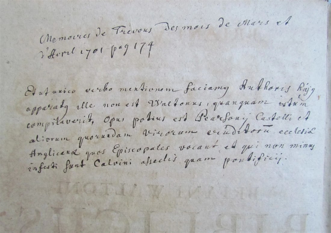 1673 BIBLE COMMENTARY antique VELLUM Biblicus Apparatus Chronology Topography - 3