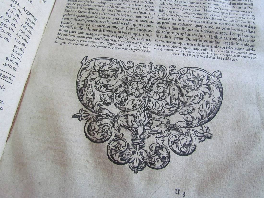 1673 BIBLE COMMENTARY antique VELLUM Biblicus Apparatus Chronology Topography - 7