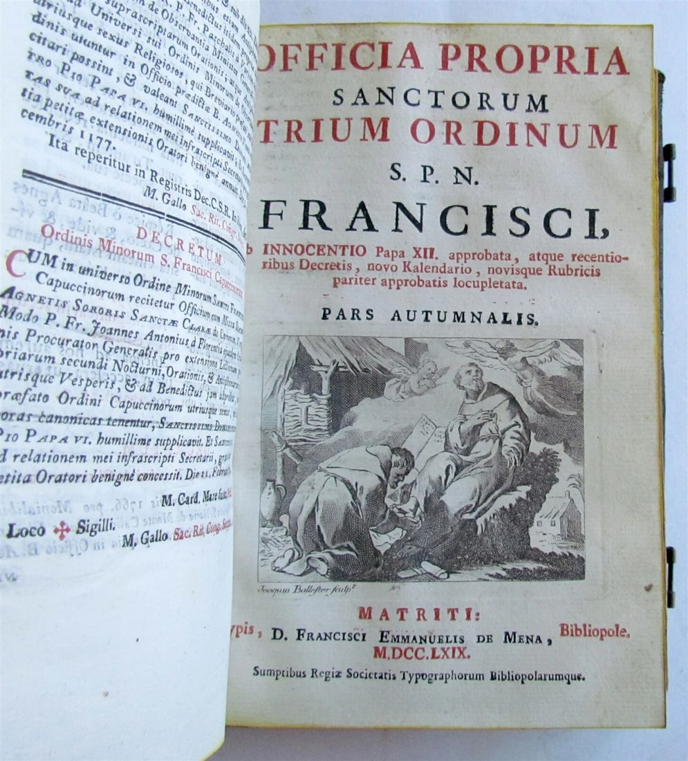 1788 BREVARIUM ROMANUM antique printed in MADRID - 7