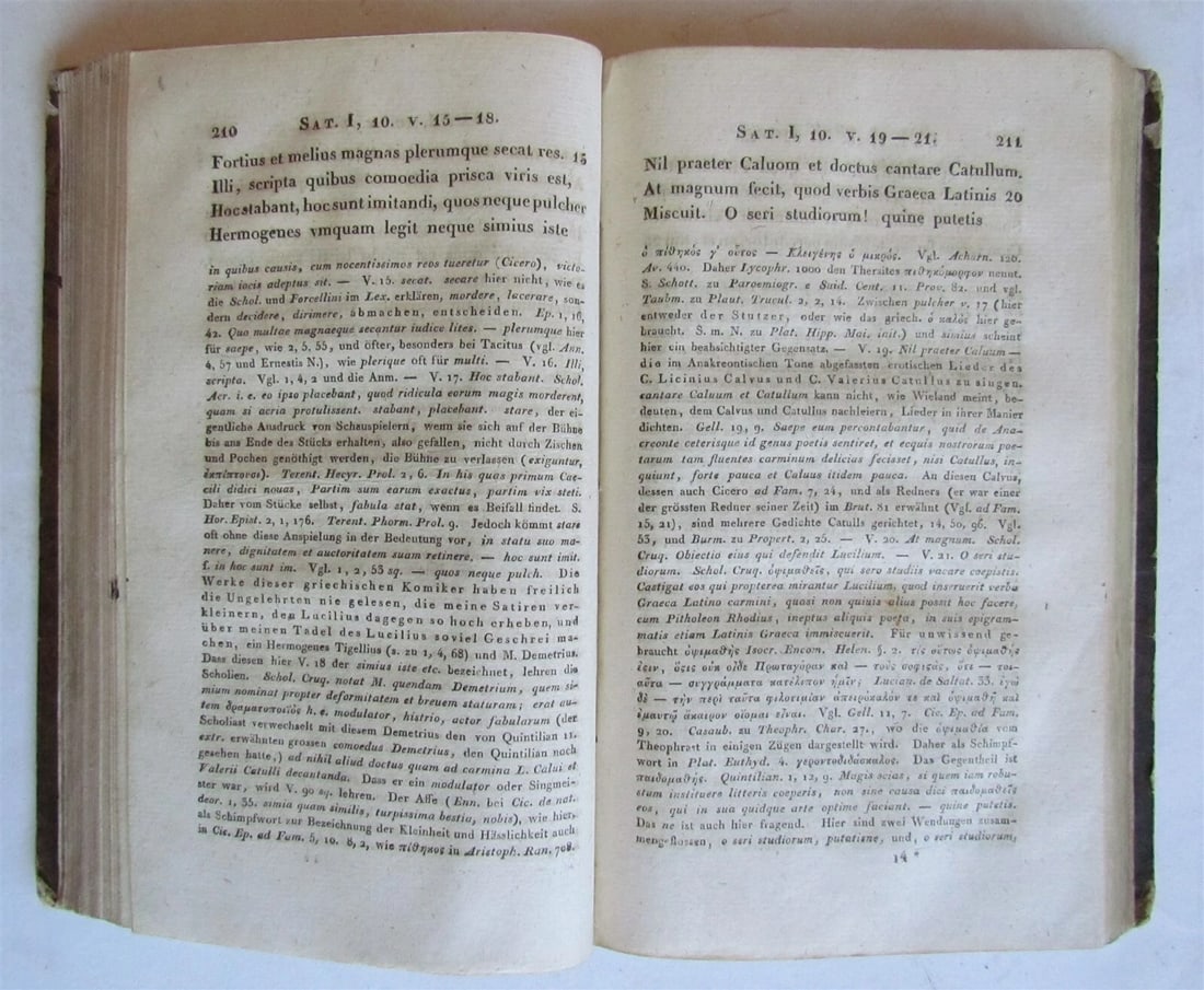 1815 HORACE in GERMAN printed in WROCLAW BRESLAU antique SATIREN - 5
