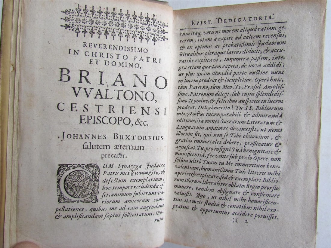 1680 SYNAGOGA JUDAICA BUXTORF antique 17th CENTURY GERMAN JEWRY HISTORY vellum - 4