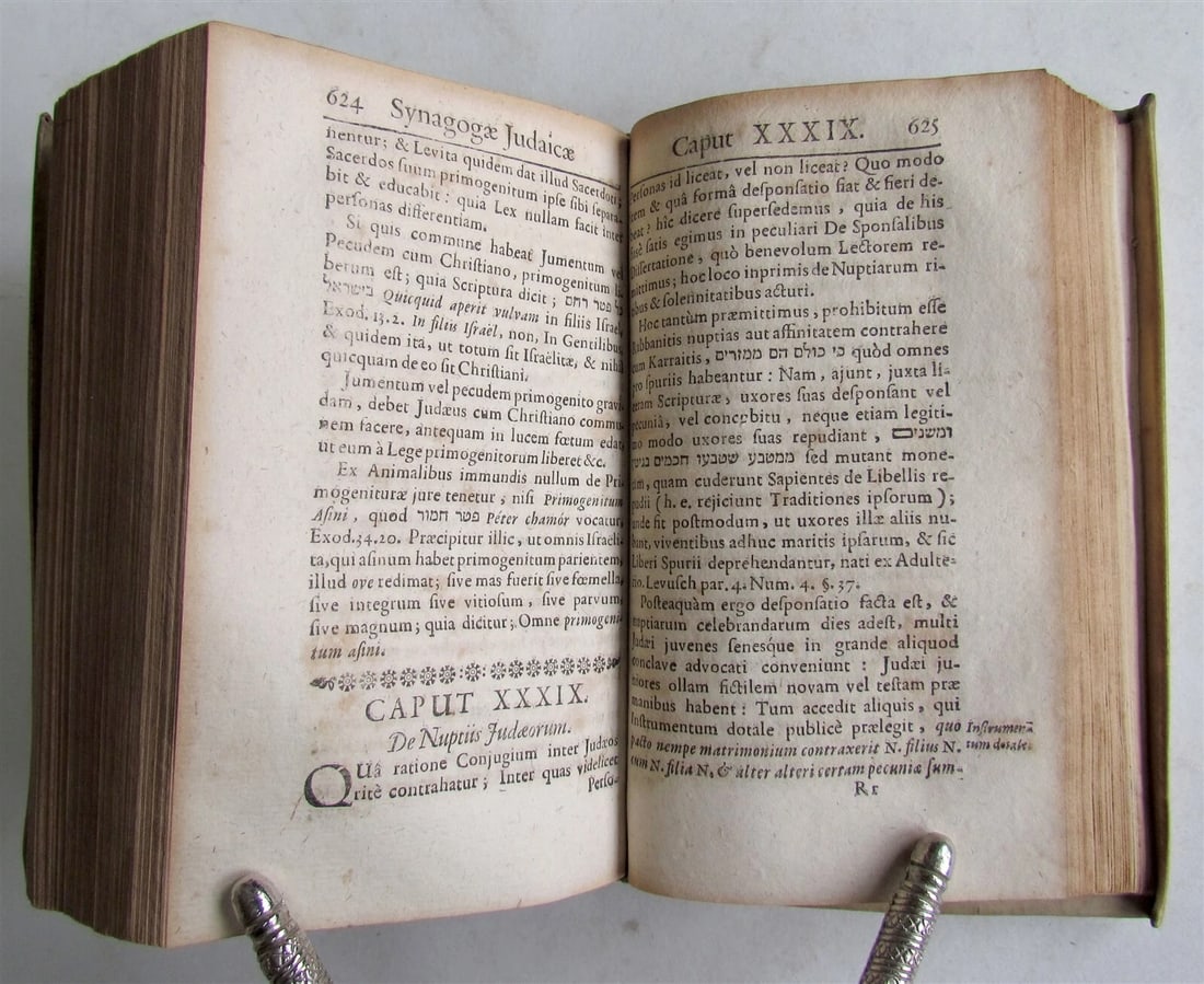 1680 SYNAGOGA JUDAICA BUXTORF antique 17th CENTURY GERMAN JEWRY HISTORY vellum - 7