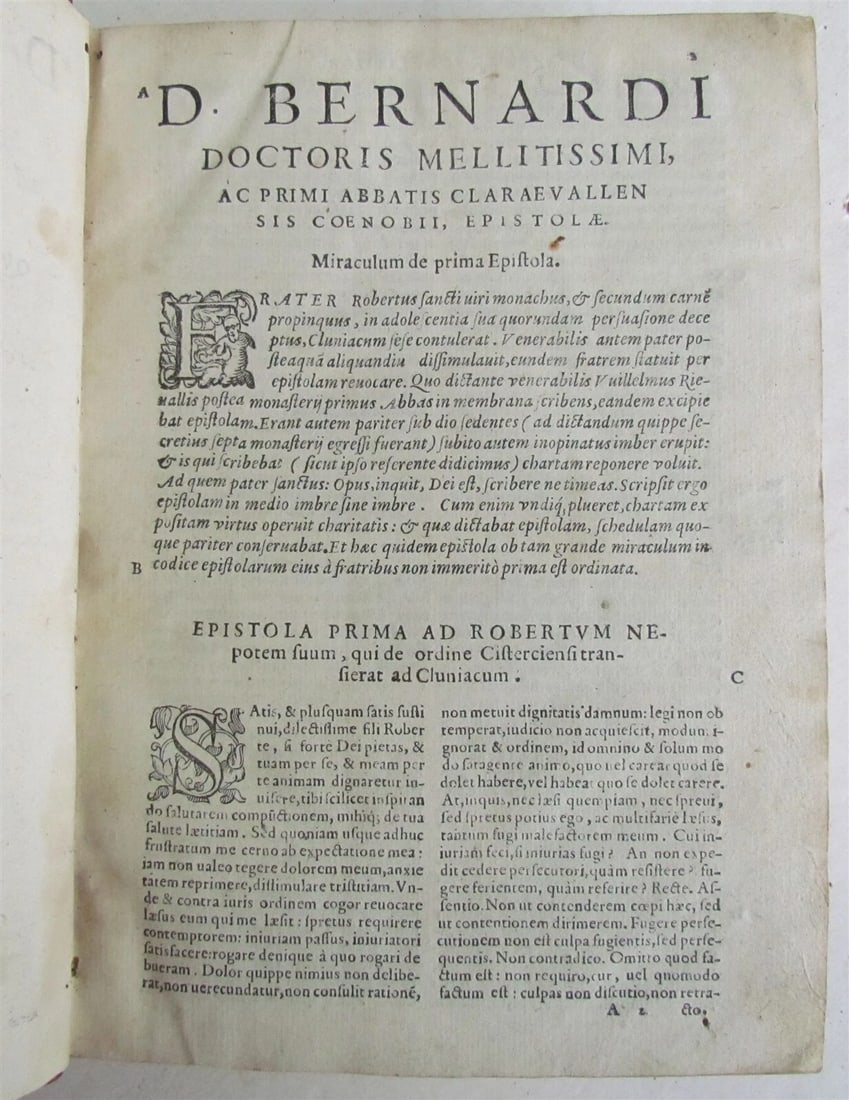 1583 2 volumes ANTIQUE 16th century D.BERNARDI OPERA Bernard of Clairvaux VENICE - 5