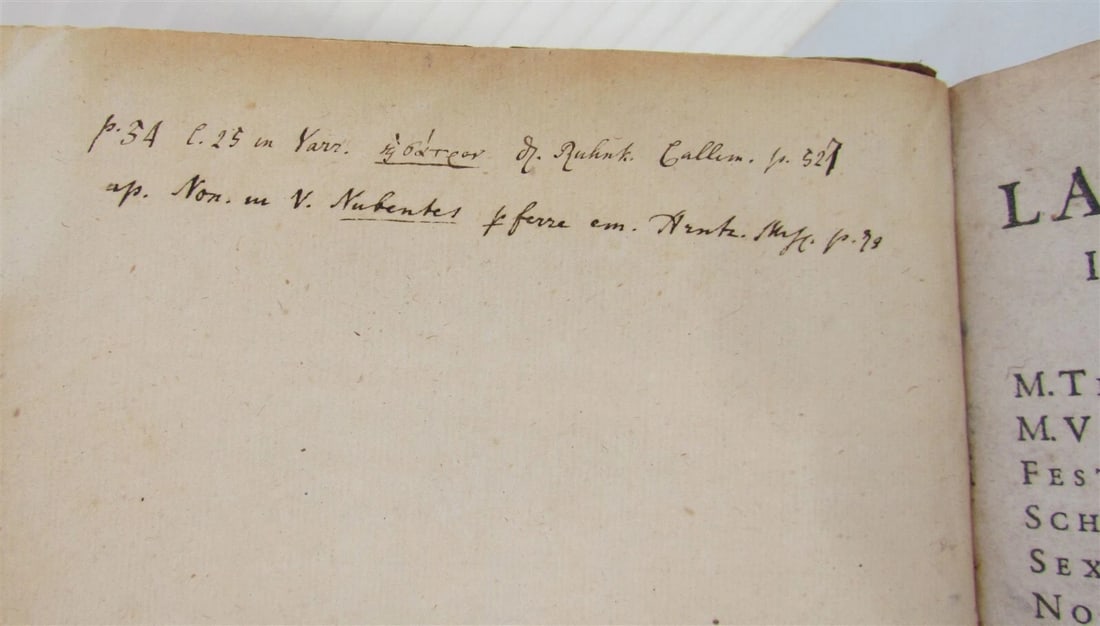 1595 LATIN LANGUAGE AUTHORS by GOTHOFREDUS antique 16th CENTURY - 3