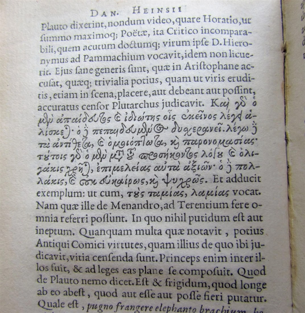 1635 ELZEVIR PRESS TERENCE COMEDIES POETRY antique VELLUM BINDING - 5
