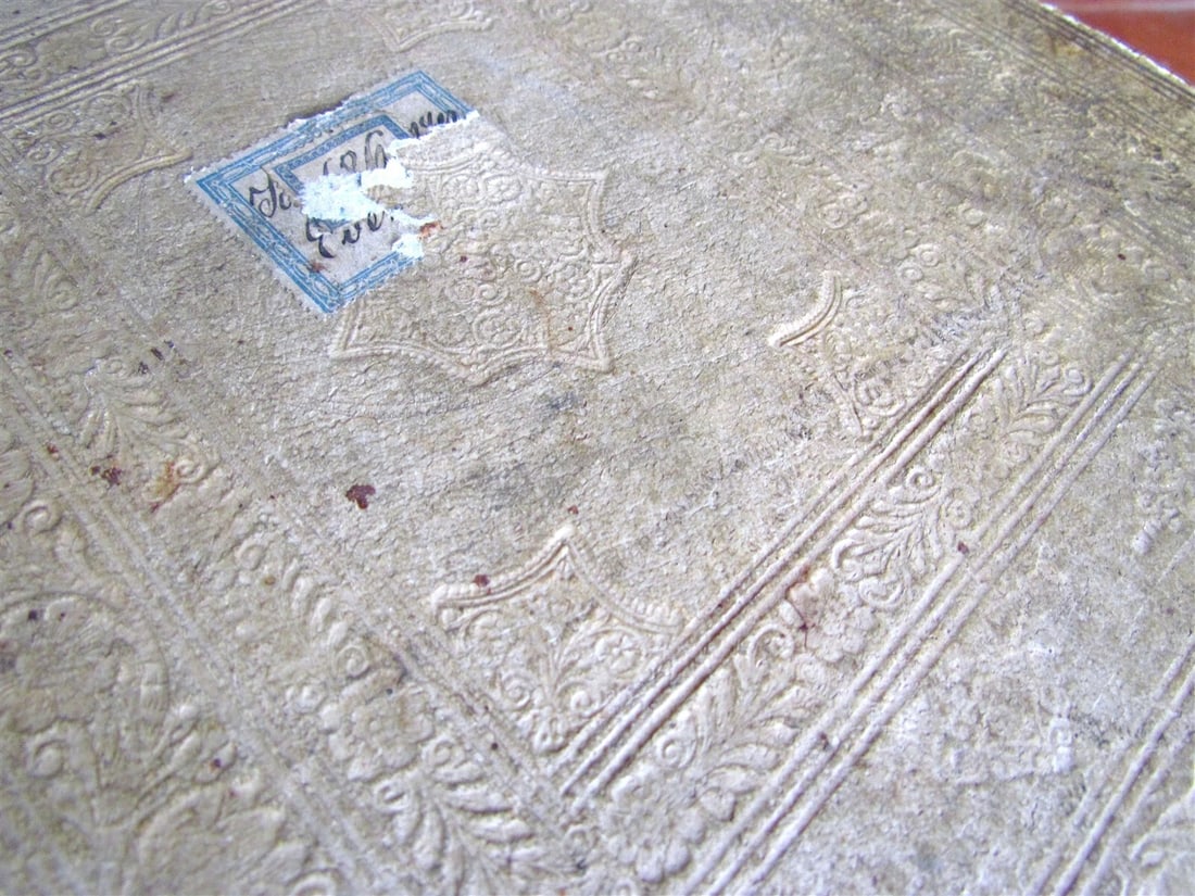 1730 BIBLE 2 volumes LATIN GERMAN BIBLIA antique HAND TOOLED PIGSKIN BOUND FOLIO - 4