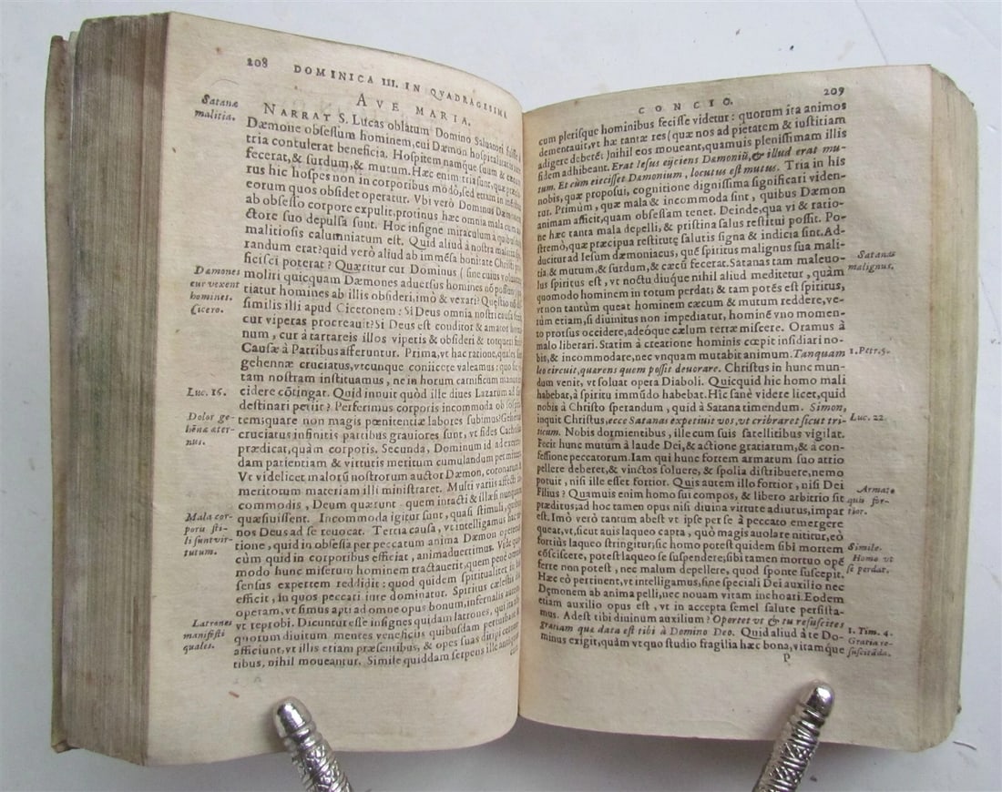 1595 LUIS DE GRANADA POSTILLAS ET HOMILIAS antique VELLUM BINDING 16th century - 10