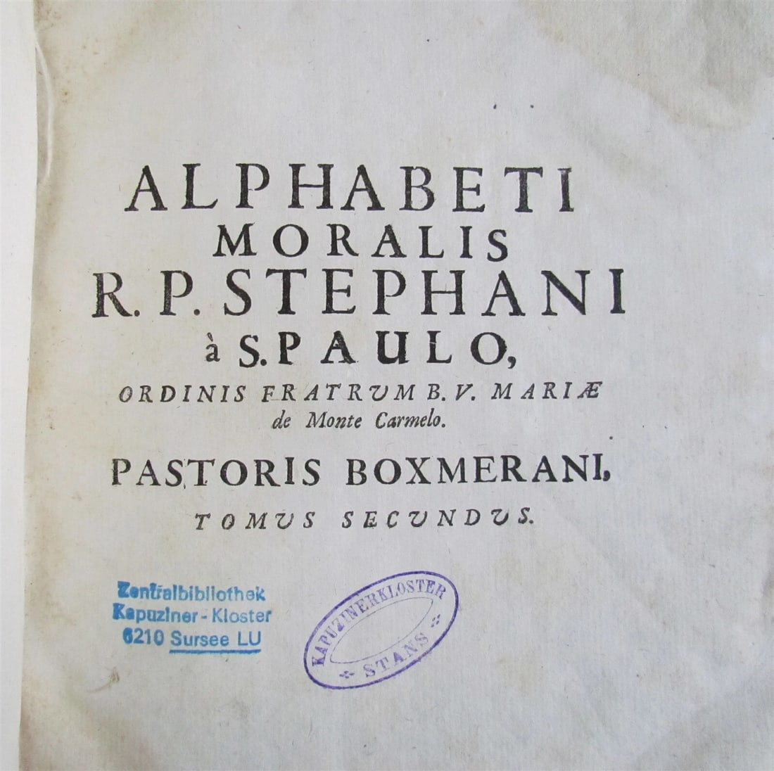 1686 ALPHABETUM MORALE by R.P. Stephani S. Paulo antique 2 VOLUMES - 3
