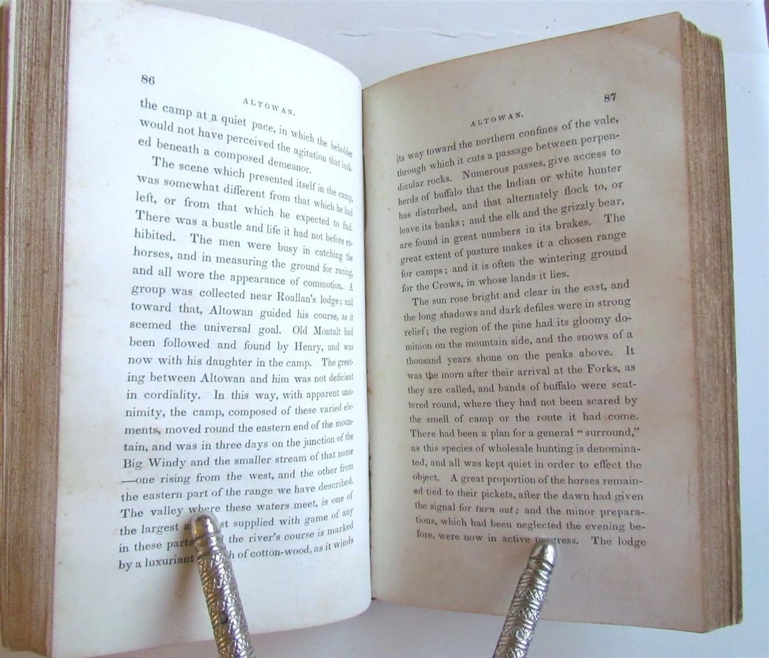 1846 ALTOWAN INCIDENTS of LIFE & ADVENTURE in ROCKY MOUNTAINS antique AMERICANA - 5