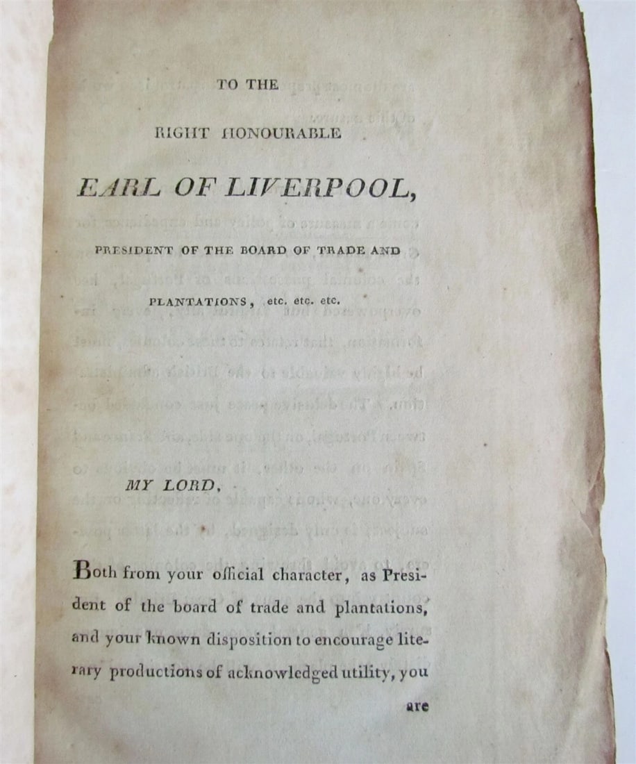 1801 BRAZIL Commerce & Products of Portuguese Colonies in South America antique - 3