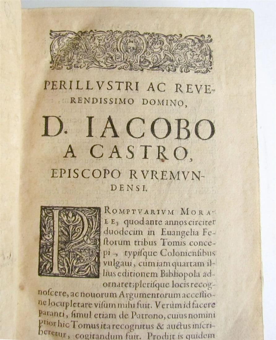 1634 3 VOLUMES Promptuarium morale antique VELLUM BOUND by Lawrence Beyerlinck - 5