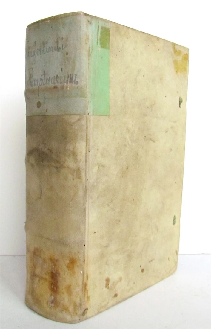 1634 3 VOLUMES Promptuarium morale antique VELLUM BOUND by Lawrence Beyerlinck - 8