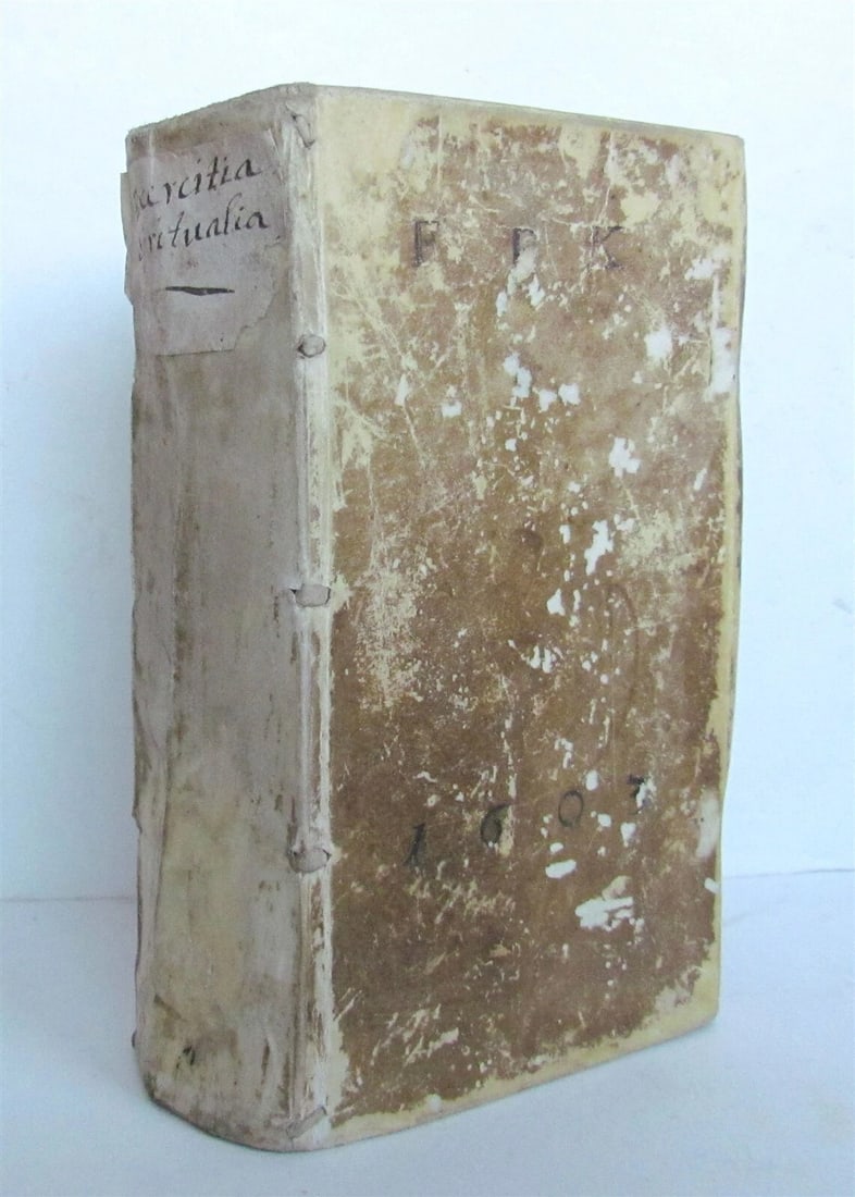 1599 Liber exercitiorum spiritualium triplicis viae antique VELLUM BINDING - 2