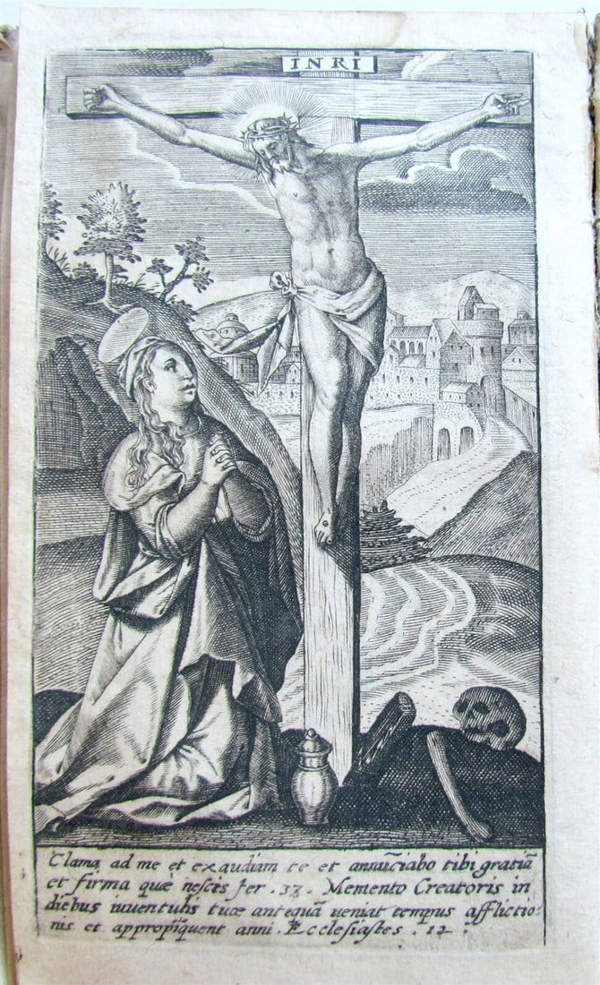 1599 Liber exercitiorum spiritualium triplicis viae antique VELLUM BINDING - 3