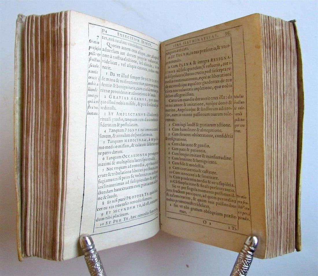 1599 Liber exercitiorum spiritualium triplicis viae antique VELLUM BINDING - 7