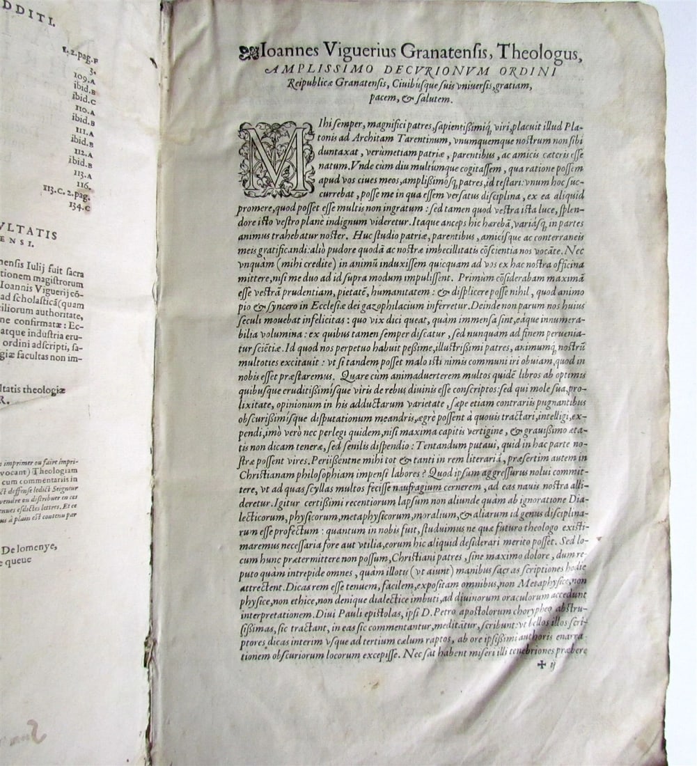 1558 Ad Naturalem Et Christianam Philosophiam antique VELLUM BOUND FOLIO - 4