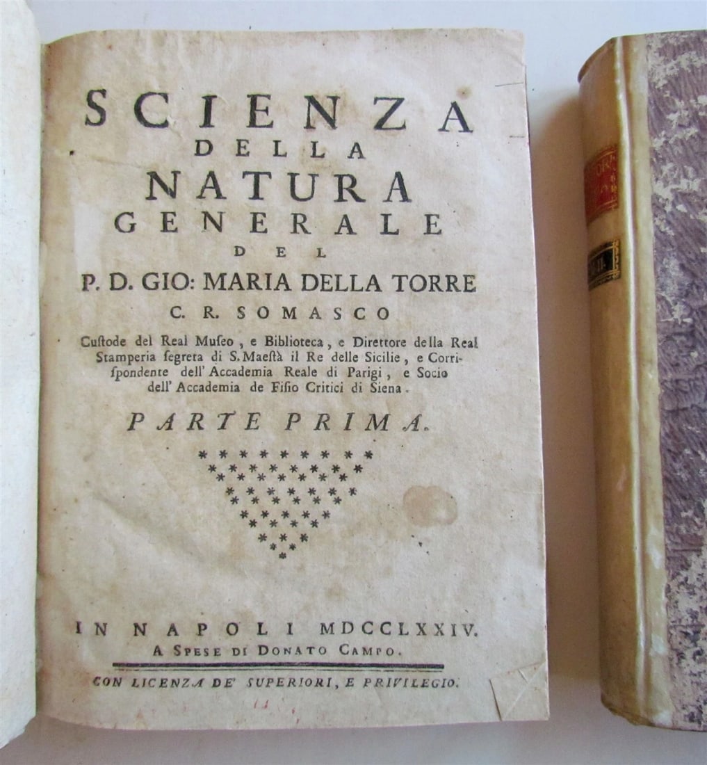 1774 ASTRONOMY SCIENCE ILLUSTRATED 2 VOLS Scienza della Natura Generale antique - 3